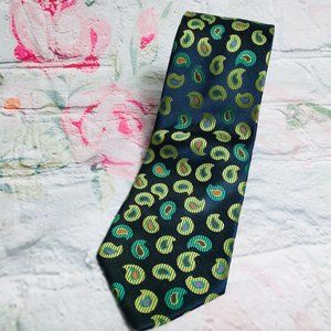 Sparks John Sparks Men Navy Blue Green Paisley Cla